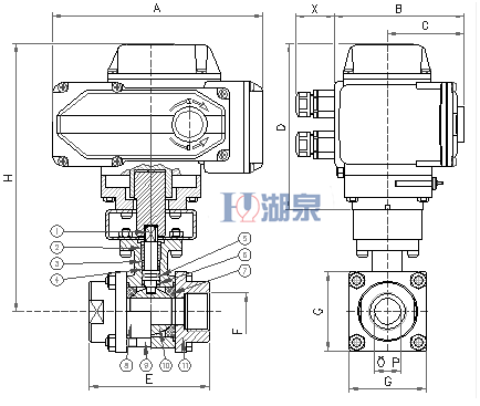 電動絲扣球閥Q911F-16P型號，圖片，原理